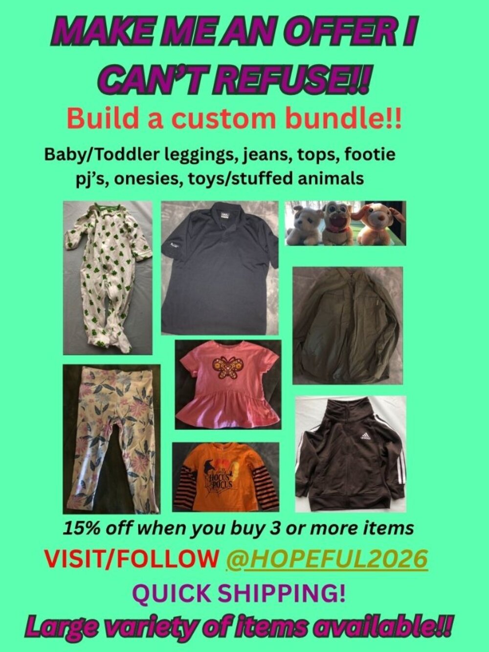 MAKE ME AN OFFER I CAN'T REFUSE!!! BUILD YOUR OWN BUNDLE!!
